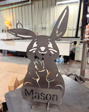 SteelFreak Raw Steel Easter Bunny With Customizable Sign - various sizes