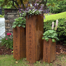 Heavy Duty Steel Planter Set, Pillars, Custom Cut-outs - Made in USA