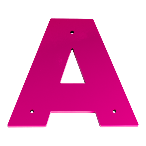 1/4 Inch Thick Laser Cut Steel Letters and Numbers - Proxima Nova Font, Pink, 6 Inch