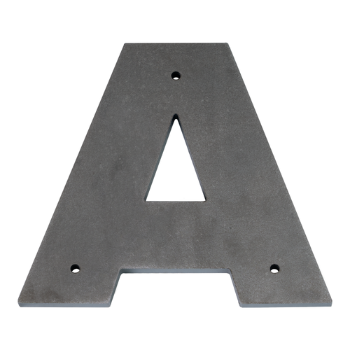 1/4 Inch Thick Laser Cut Steel Letters and Numbers - Proxima Nova Font, Raw Steel, 6 Inch