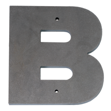 1/4 Inch Thick Laser Cut Steel Letters and Numbers - Proxima Nova Font, Raw Steel, 6 Inch