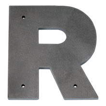 1/4 Inch Thick Laser Cut Steel Letters and Numbers - Proxima Nova Font, Raw Steel, 6 Inch