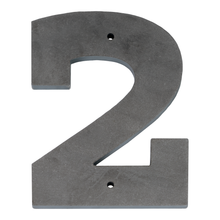 1/4 Inch Thick Laser Cut Steel Letters and Numbers - Trilby Black Font, Raw Steel, 6 Inch