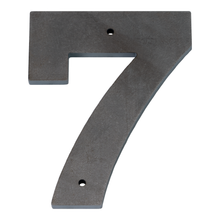 1/4 Inch Thick Laser Cut Steel Letters and Numbers - Trilby Black Font, Raw Steel, 6 Inch