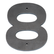 1/4 Inch Thick Laser Cut Steel Letters and Numbers - Trilby Black Font, Raw Steel, 6 Inch