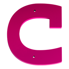 1/4 Inch Thick Laser Cut Steel Letters and Numbers - Trilby Black Font, Pink, 6 Inch