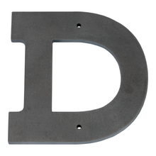 1/4 Inch Thick Laser Cut Steel Letters and Numbers - Trilby Black Font, Raw Steel, 6 Inch