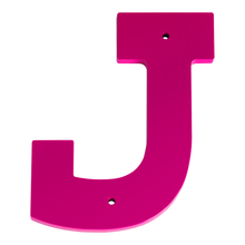 1/4 Inch Thick Laser Cut Steel Letters and Numbers - Trilby Black Font, Pink, 6 Inch