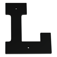 1/4 Inch Thick Laser Cut Steel Letters and Numbers - Trilby Black Font, Black, 6 Inch