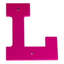 1/4 Inch Thick Laser Cut Steel Letters and Numbers - Trilby Black Font, Pink, 6 Inch