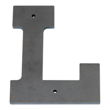 1/4 Inch Thick Laser Cut Steel Letters and Numbers - Trilby Black Font, Raw Steel, 6 Inch