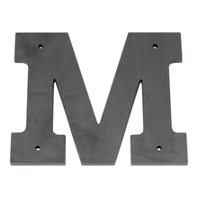 1/4 Inch Thick Laser Cut Steel Letters and Numbers - Trilby Black Font, Raw Steel, 6 Inch