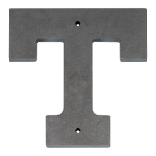 1/4 Inch Thick Laser Cut Steel Letters and Numbers - Trilby Black Font, Raw Steel, 6 Inch