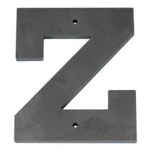 1/4 Inch Thick Laser Cut Steel Letters and Numbers - Trilby Black Font, Raw Steel, 6 Inch