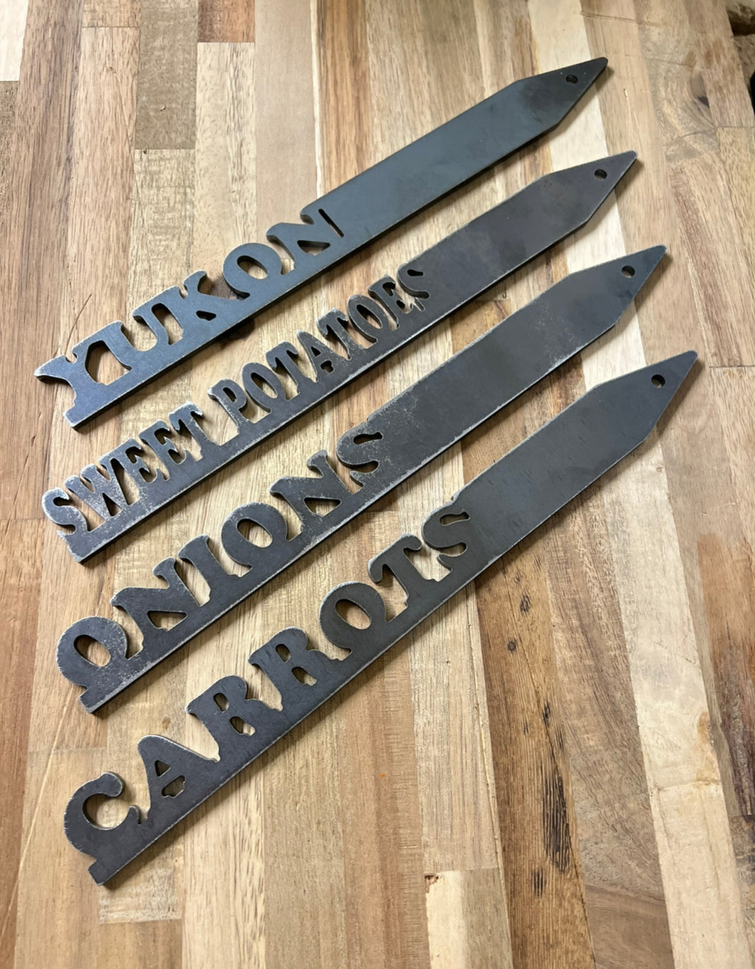 Large Plant Marker Stakes for Fruits (Raw Steel)