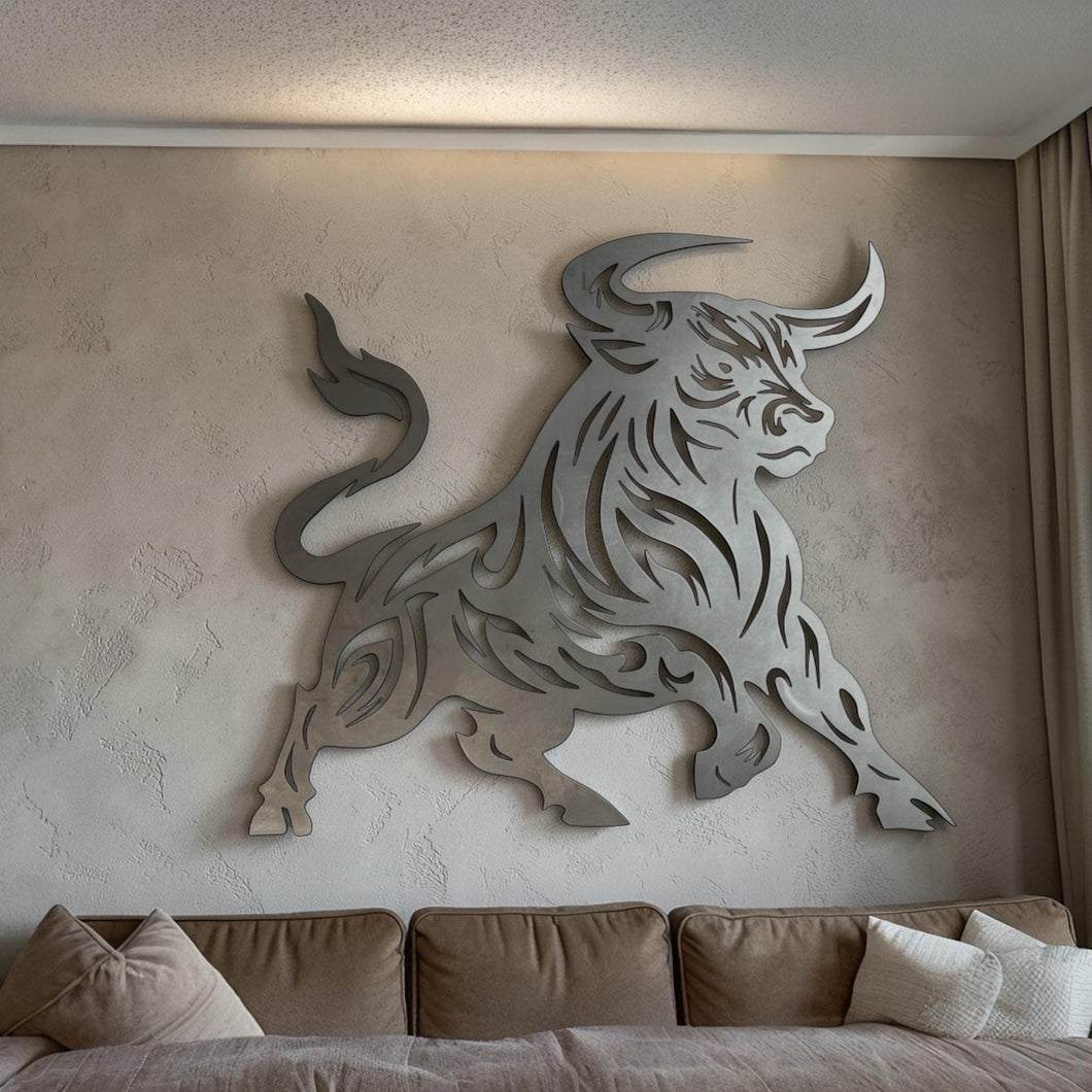 Bull Metal Wall Art