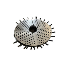 Ember retainer installed on a round fire pit grate (illustrative)