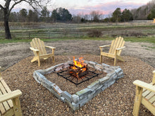 24 x 24 Inch Square Wheel Fire Pit Grate - Made in the USA