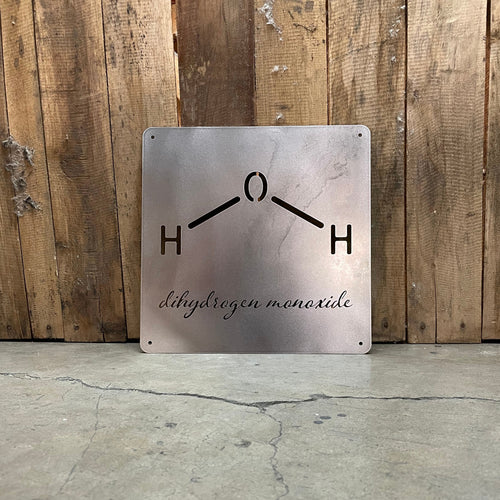 12 x 12 Metal Wall Art - Dihydrogen Monoxide